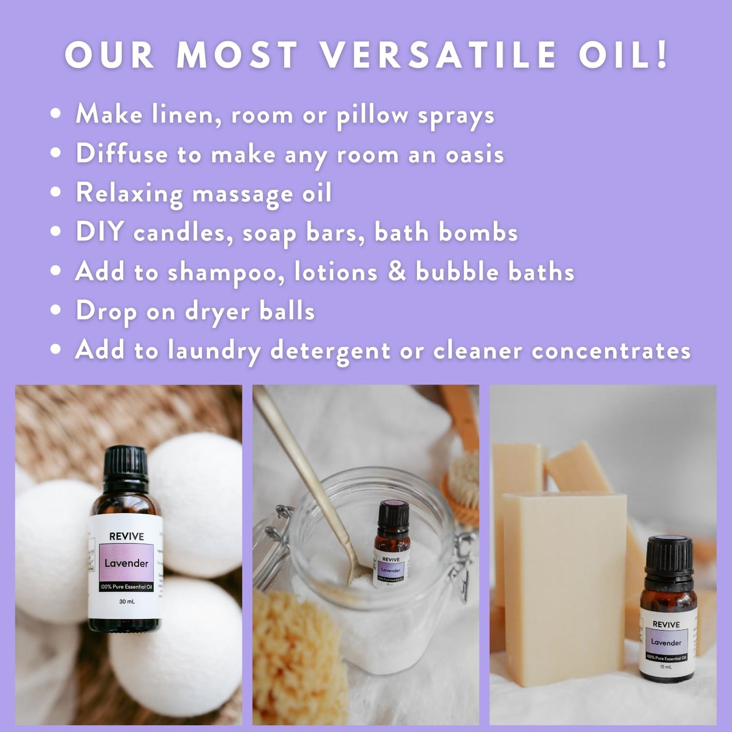 Lavender Essential Oil 120ml by Revive Essential Oils – 100% Pure Therapeutic Grade