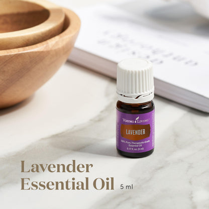 Young Living Lavender Essential Oil 5 ml | Skin Care, Massage Aromatherapy & Natural Fragrance