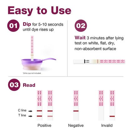 Easy@Home Pregnancy Test Strips Kit – 10 Pack hCG Test Strips | Early Detection