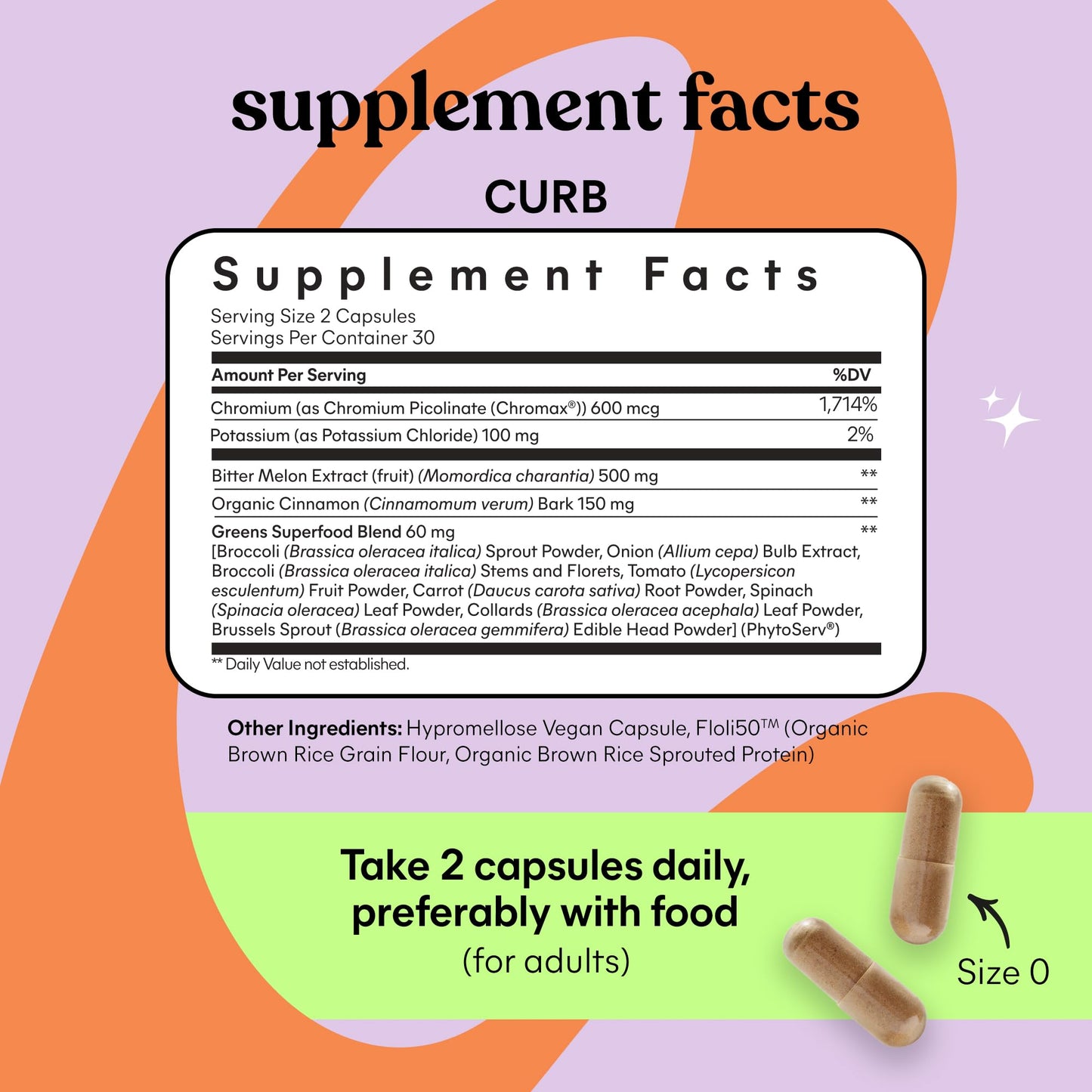Lemme Curb Cravings & Weight Management – 30-Day Supply with Chromax Chromium Picolinate, Bitter Melon & Greens Blend