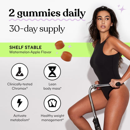 Lemme Tone Metabolism Gummies – Apple Cider Vinegar, Chromium Picolinate, B12, Ginger | Watermelon Apple Flavor (30-Day Supply)