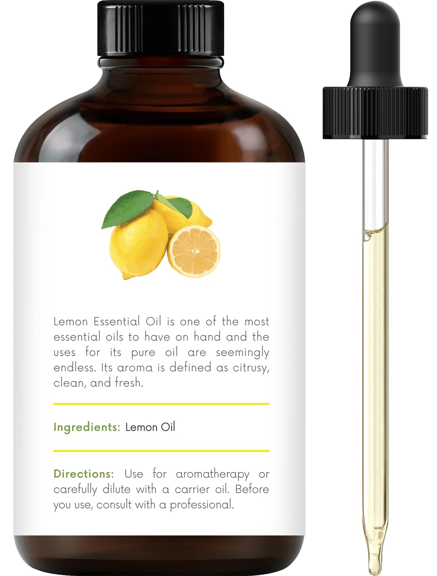 Handcraft Blends Lemon Essential Oil – 4 oz, 100% Pure & Natural | Premium Grade for Diffuser, Aromatherapy, Skin, Massage, Candle & Soap