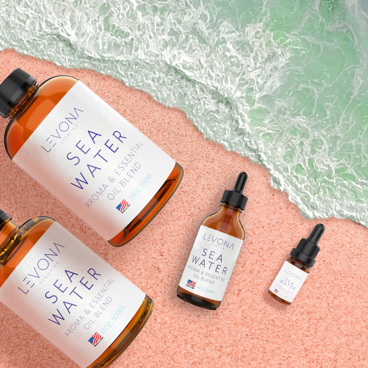 Levona Scent Sea Water Essential Oil for Diffusers – 500 ml