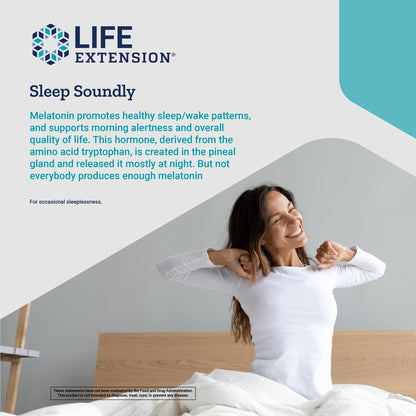 Life Extension Melatonin 1 mg - Restful Sleep, Immune Support, and Hormone Balance | Gluten-Free, Non-GMO - 60 Capsules