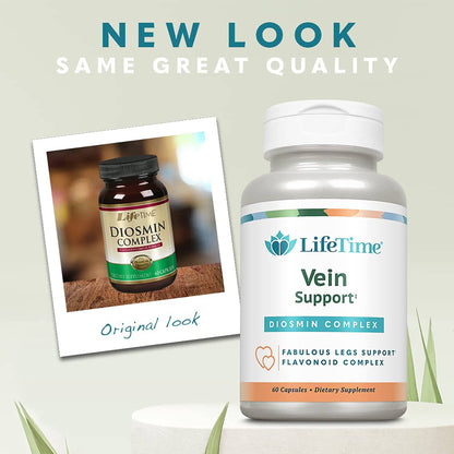 LifeTime Vein Support Diosmin Complex - 450 mg Diosmin, Horse Chestnut & Butcher's Broom, 60 Caps