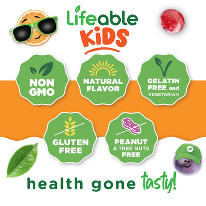 Lifeable Prebiotic Fiber Gummies for Kids – 5g Fiber, 90 Gummies | Digestive Health