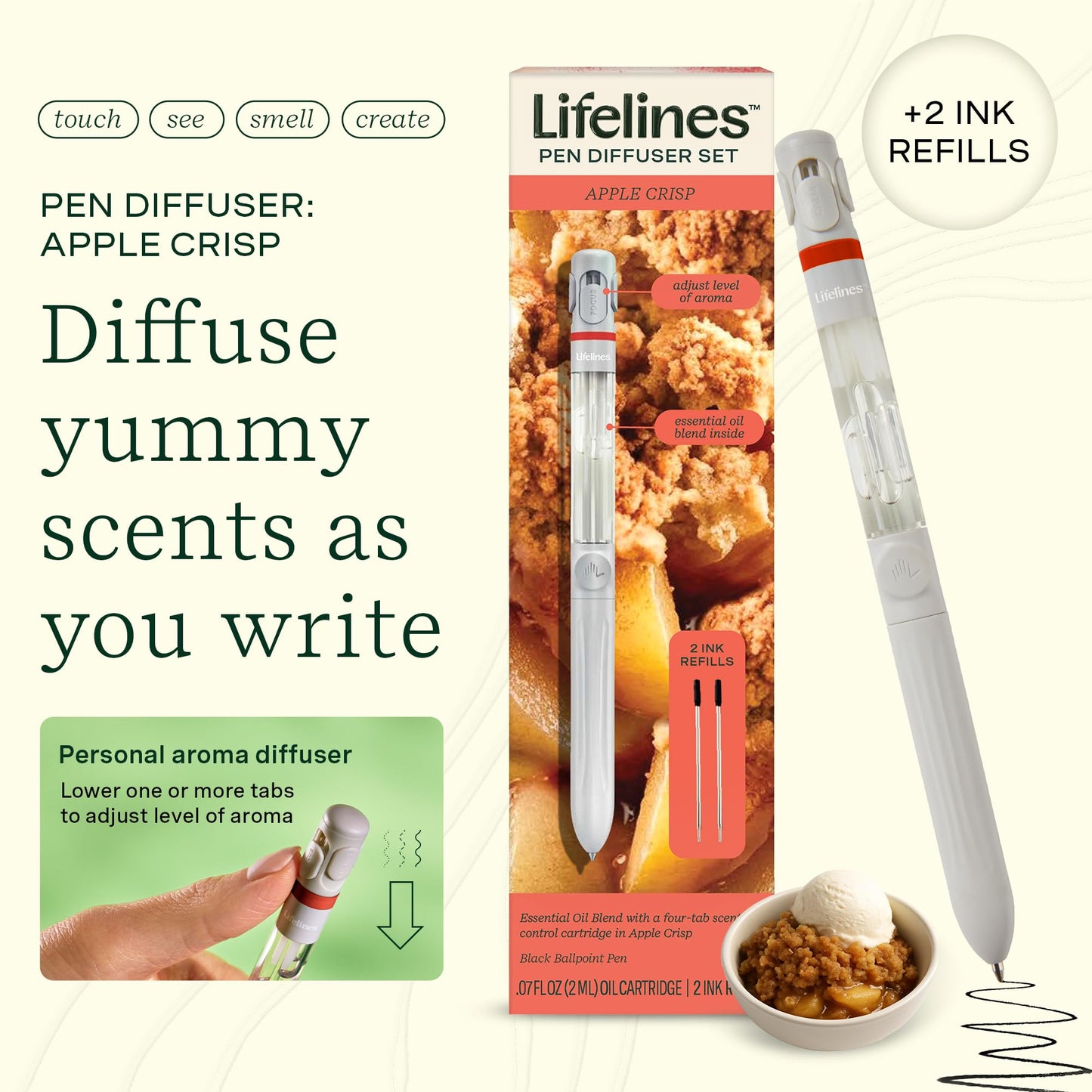 Lifelines Pen Diffuser Set Apple Crisp – Aromatherapy Writing Pen