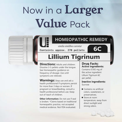Lillium Tigrinum 6C Homeopathic Remedy, 270 Pellets