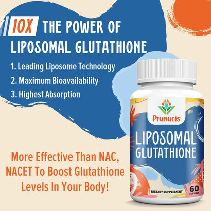 2400mg Liposomal Glutathione with Vitamin C, Milk Thistle & Alpha-Lipoic Acid | 60 Softgels