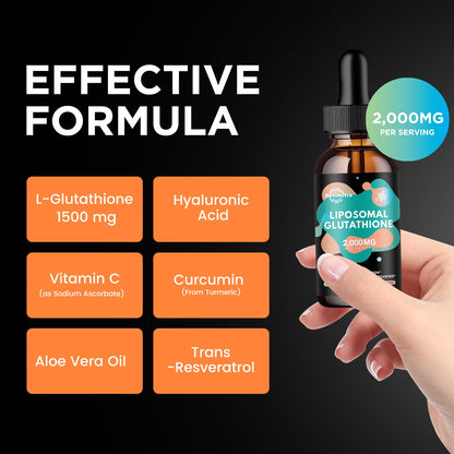 Liposomal Glutathione 2000mg Liquid Drops – Immune & Skin Health