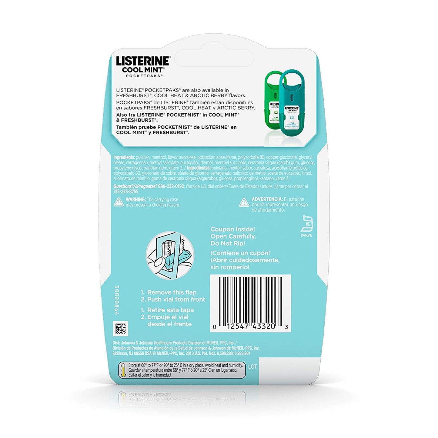 Listerine Cool Mint Pocketpaks Breath Strips – 288 Strips (12-24-Strip Pack)