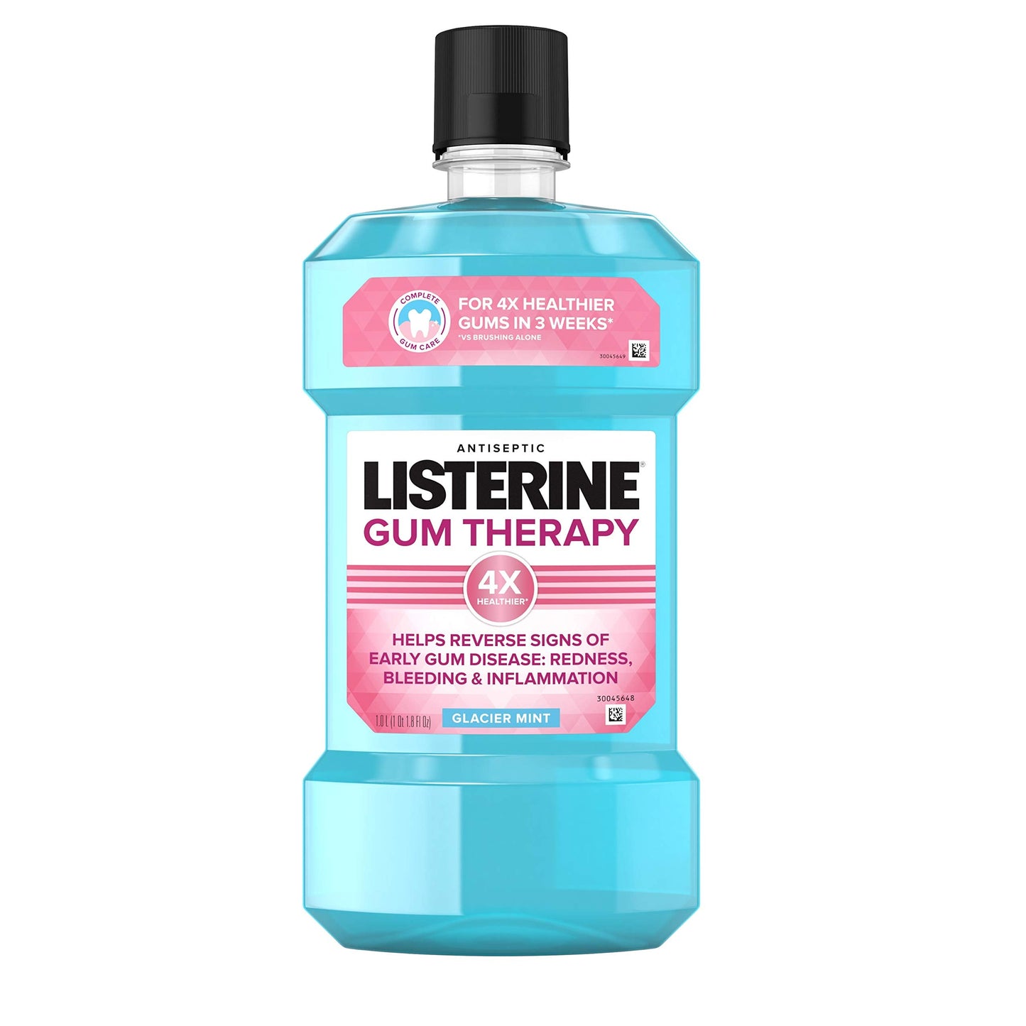 Listerine Gum Therapy Anti-Plaque & Gingivitis Mouthwash – Glacier Mint, 1 L (Pack of 3)
