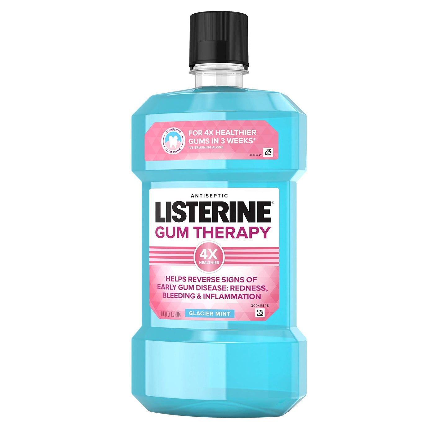 Listerine Gum Therapy Anti-Plaque & Gingivitis Mouthwash – Glacier Mint, 1 L (Pack of 3)