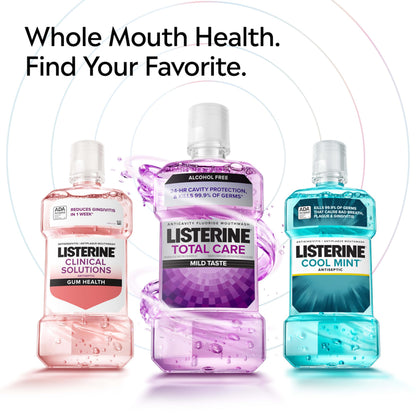 Listerine Cool Mint Alcohol-Free Mouthwash – 500 mL, 6 Pack