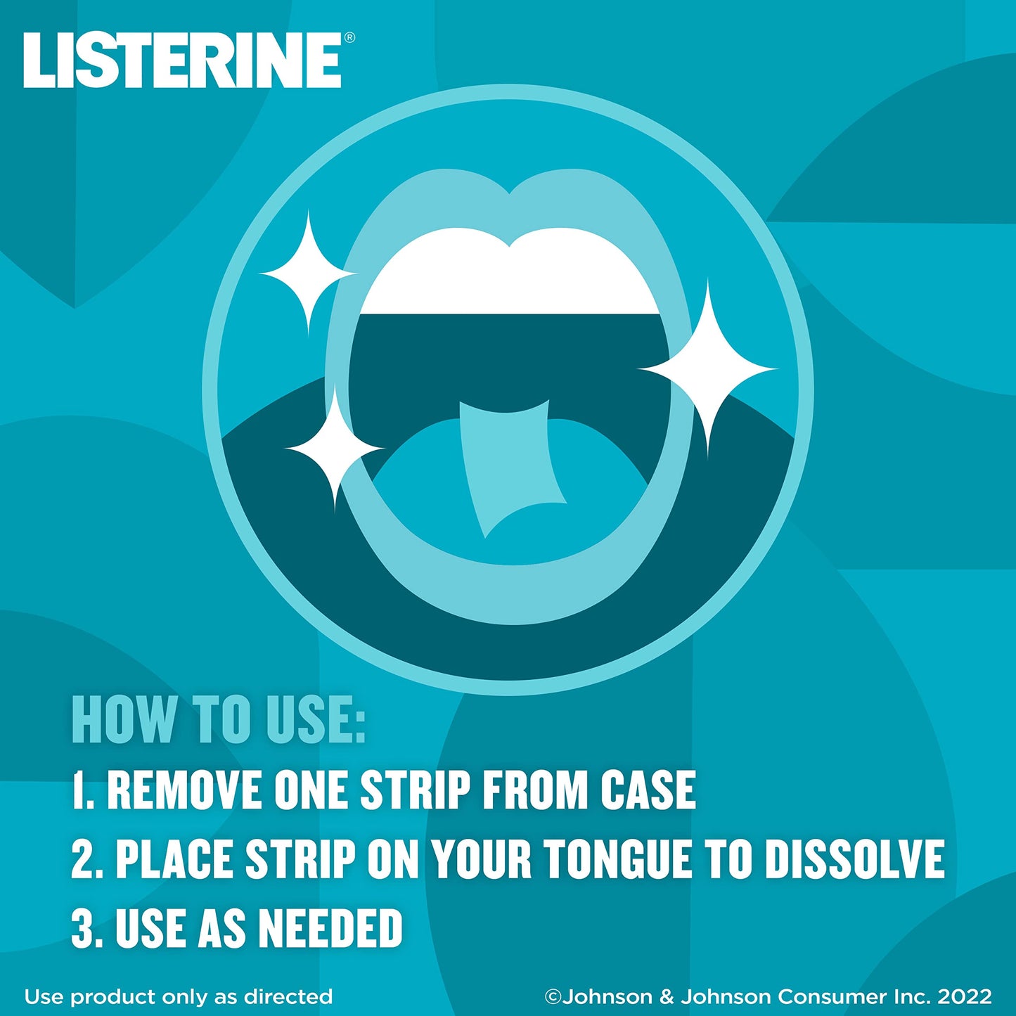 Listerine PocketPaks Cool Mint Breath Strips - 3 x 24-Strip Packs, Sugar Free