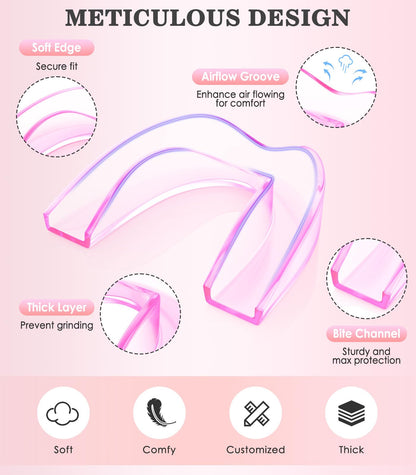 Litlcutie Large Mouth Guard for Teeth Grinding at Night – 4 Pack