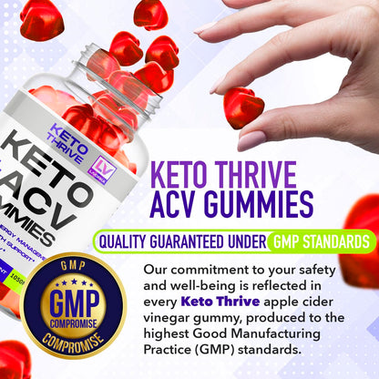 LIVORKA 3 Pack: Keto Thrive ACV Gummies – 60 Gummies per Bottle for 90 Days