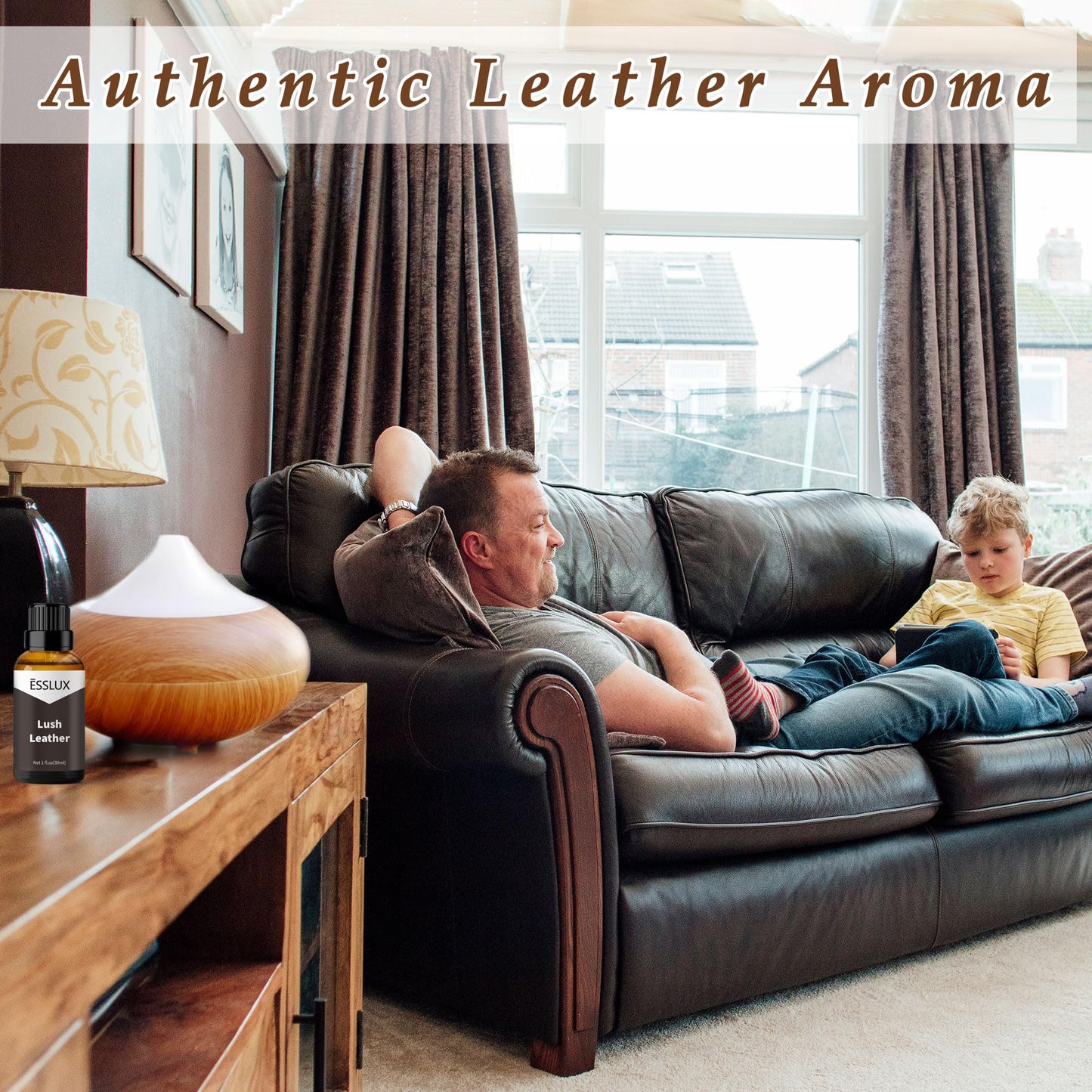 Lush Leather Fragrance Oil - ESSLUX 30 ml | Leather Scent for Diffuser