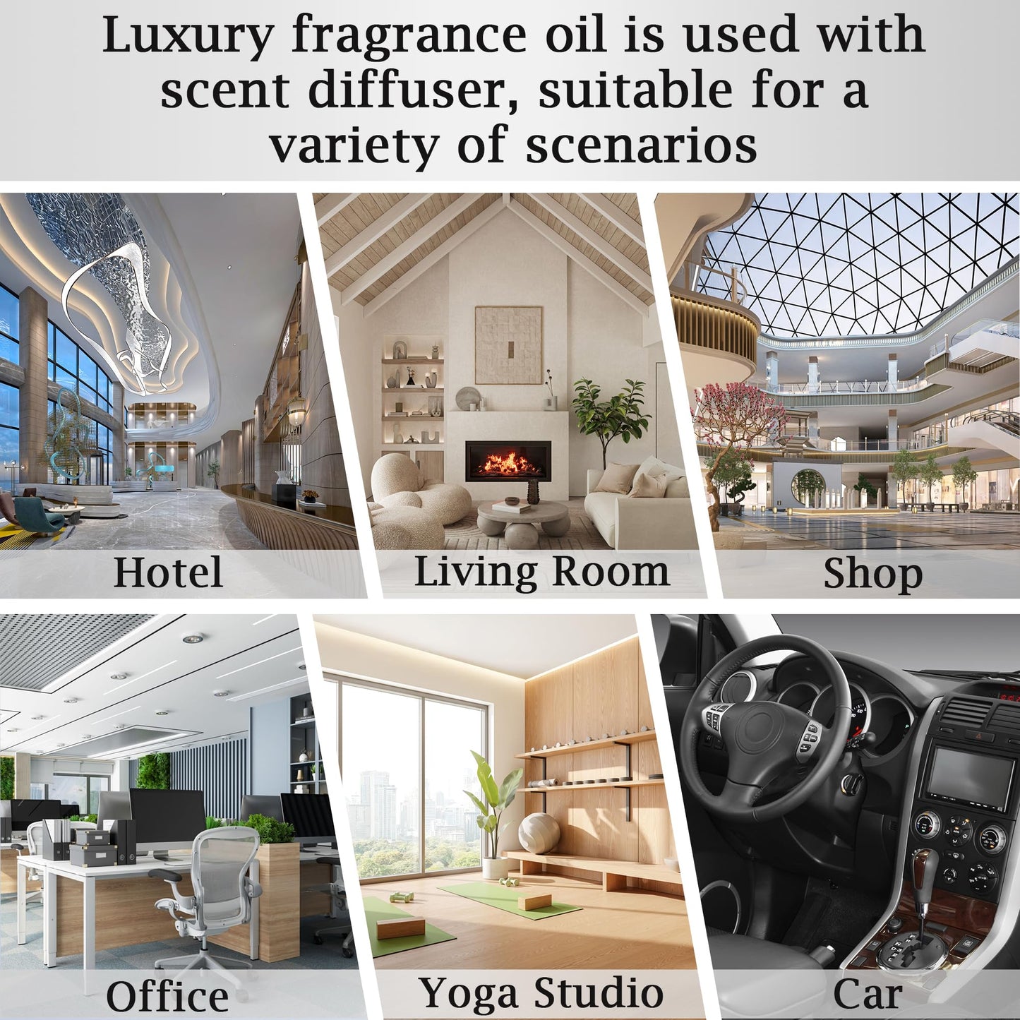 Luxury Hotel Scent Oil Diffuser Refill Kit - 20ml Nano-Tech Long-Lasting (Hotel & Spa)