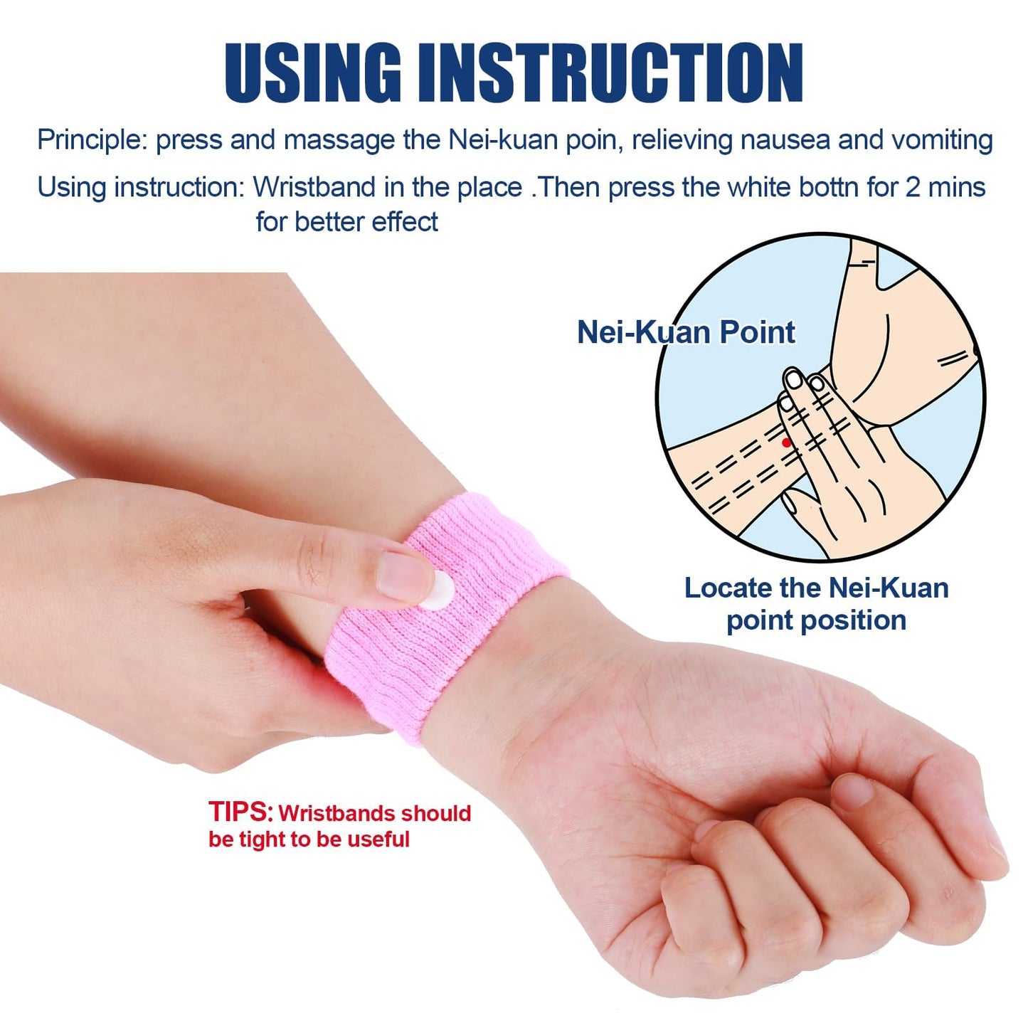 LYJEE Motion Sickness Bracelets – Nausea Relief Bands for Adults & Kids