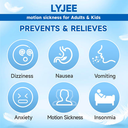 LYJEE Motion Sickness Bands - Lilac Wristbands for Nausea Relief (Adults & Kids) | Seasickness & Travel Comfort