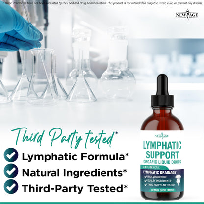 Organic Lymphatic Drainage Drops – All-in-1 Herbal Lymphatic Health (4 oz)
