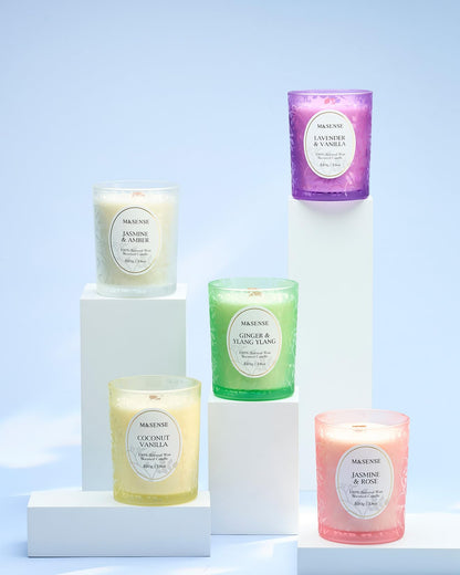 M&SENSE Cedarwood Orange Christmas Candle | 18oz Soy Wax, 100-Hour Burn
