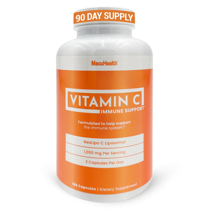 MacuHealth Liposomal Vitamin C 1000mg - High Bioavailability, Enhanced Absorption, 3-Month Supply