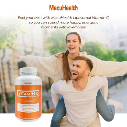 MacuHealth Liposomal Vitamin C 1000mg - High Bioavailability, Enhanced Absorption, 3-Month Supply