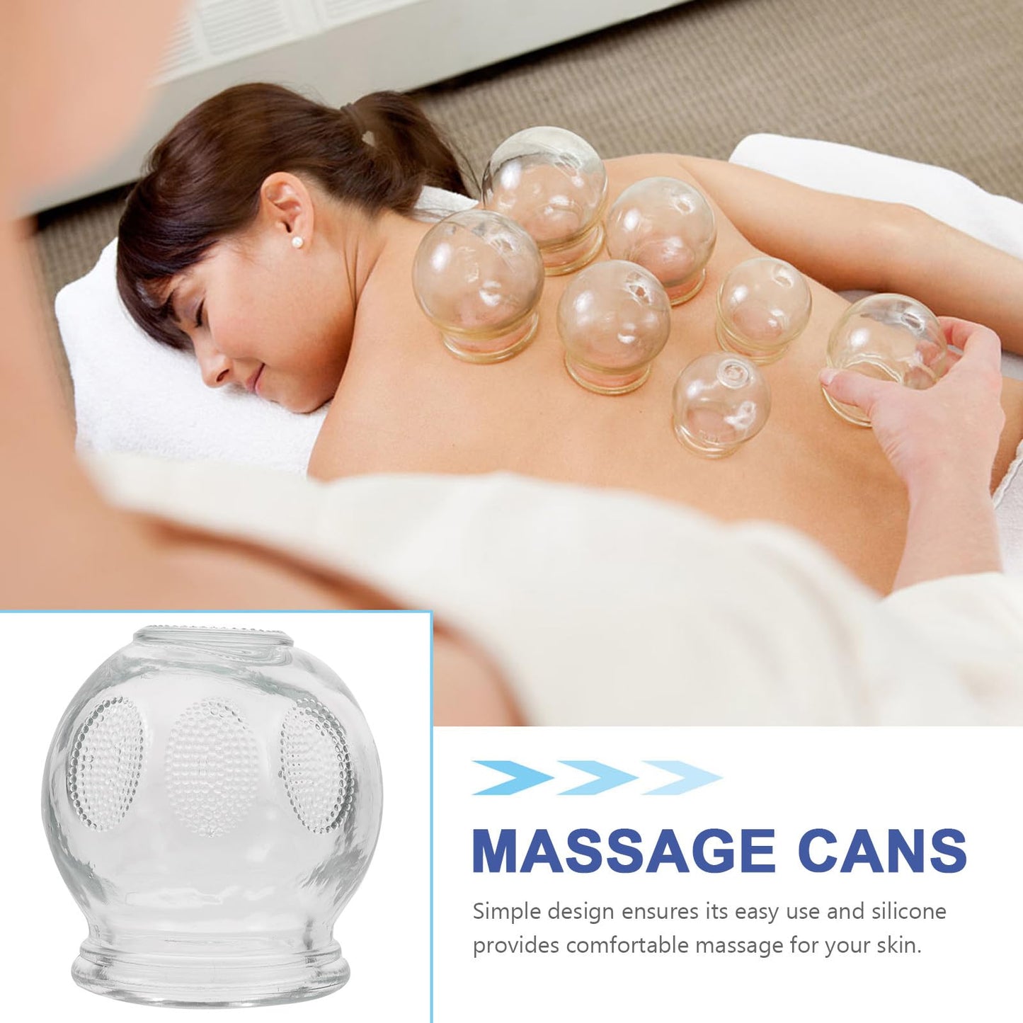 MAGICLULU Hand Tools 6 Pcs Glass Fire Cupping Set | Thick Chinese Acupoint Glass Cupping for Massage