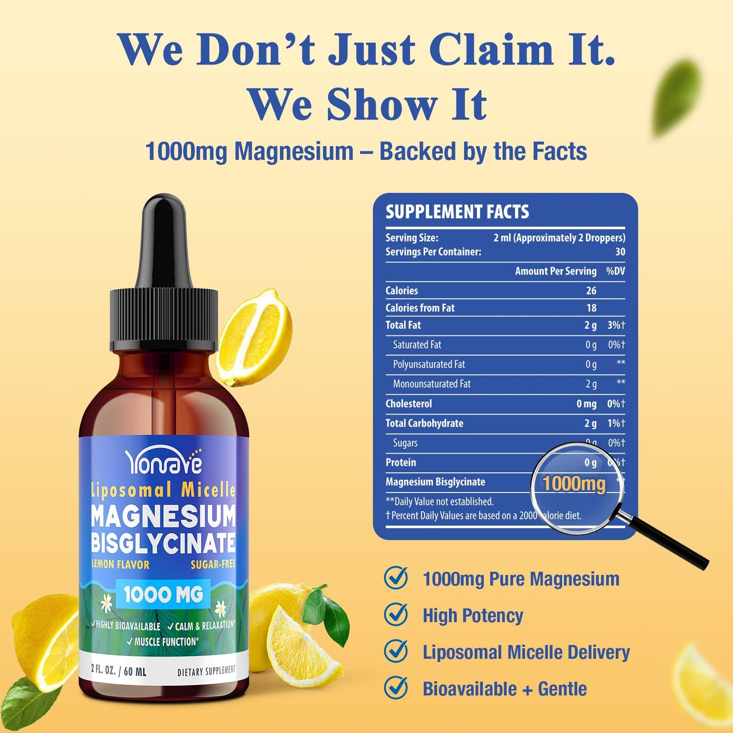 Magnesium Bisglycinate – High-Absorption Liposomal Liquid Magnesium (60ml)