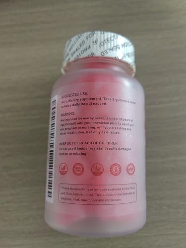 Magnesium Glycinate Gummies 1000mg – Sugar Free, 60 Strawberry Gummies | Sleep & Calm Mood