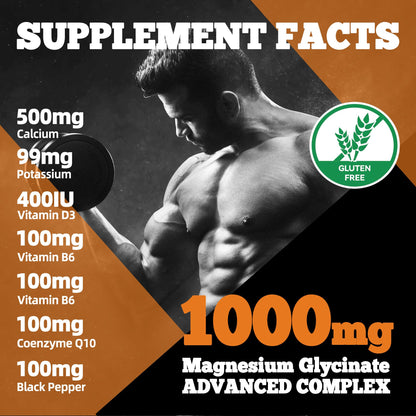 Magnesium Glycinate Gummies 1000mg – Sugar Free, Mood & Sleep Support