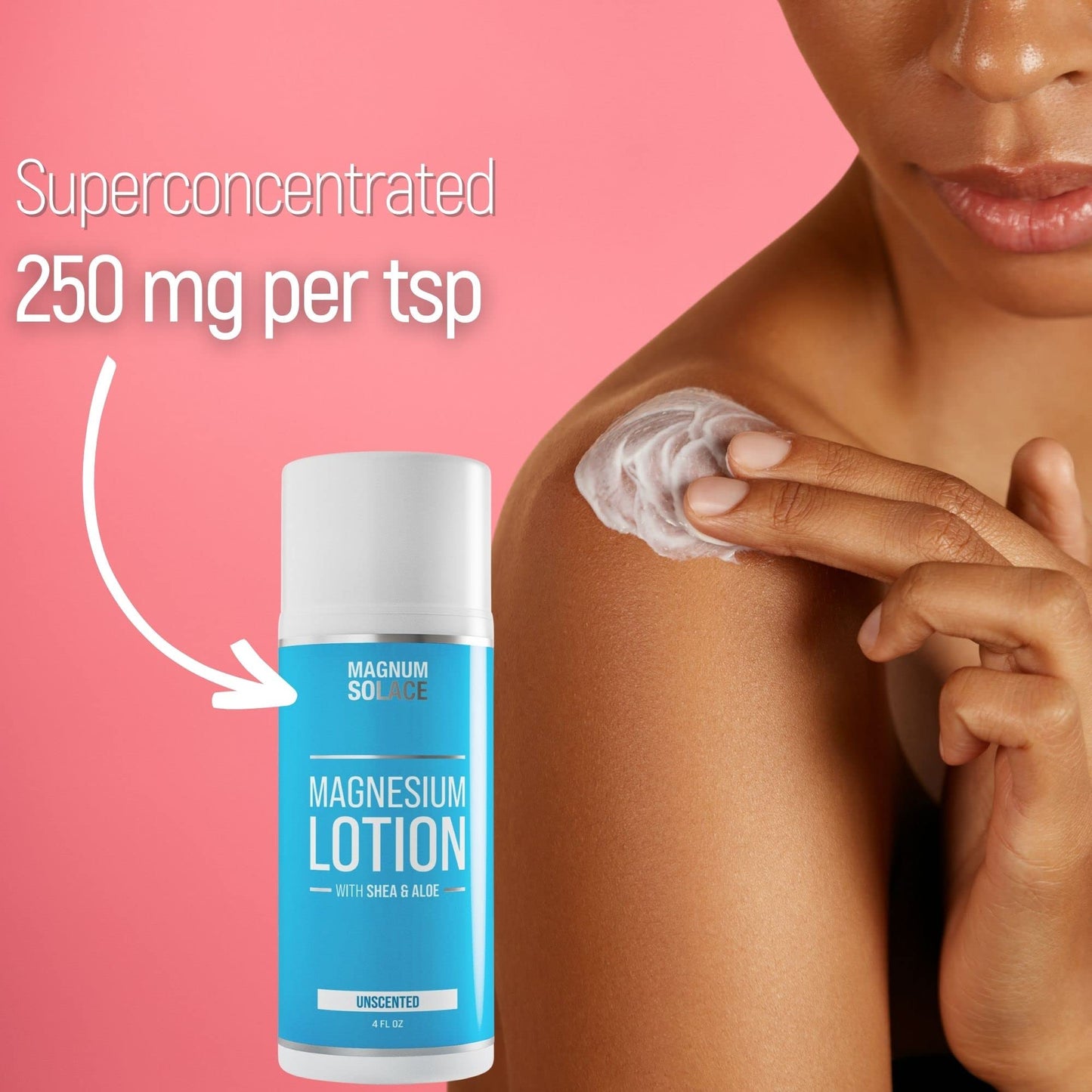Magnesium Lotion – Super Concentrated with Aloe & Shea (Made in USA, Hibiscus)