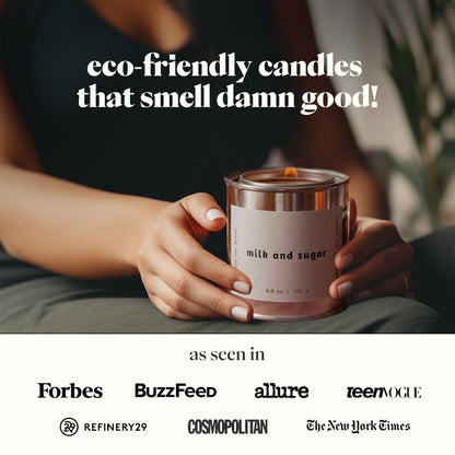 MALA Milk & Sugar Cinnamon & Vanilla Candle – Vegan Soy, 45-Hour Burn