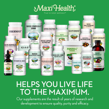Maxi Health Marine Collagen Pills – 1000 mg Type 1 + Hyaluronic Acid (180 Maxicaps)