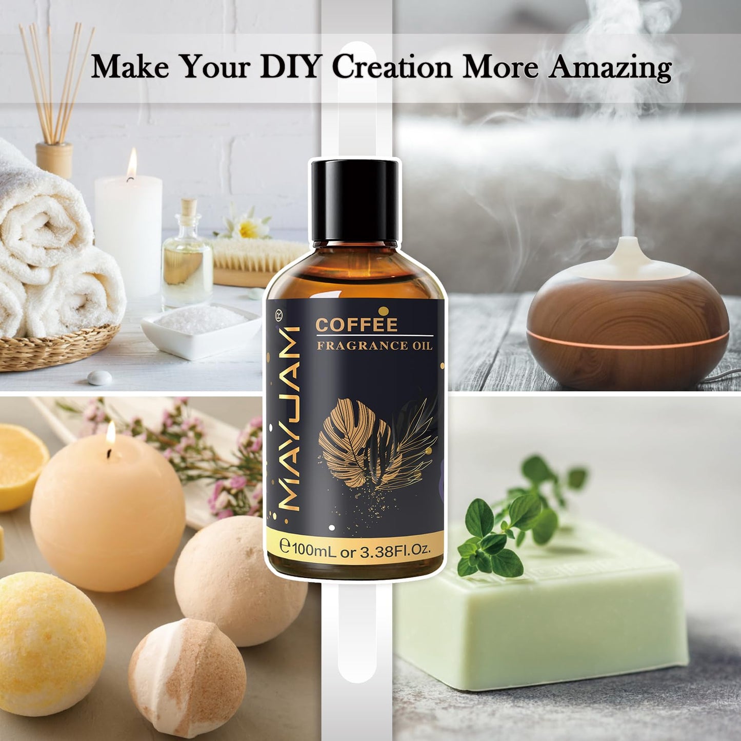 MAYJAM Coffee Fragrance Oil 100ML | Glass Dropper | Diffusers & DIY