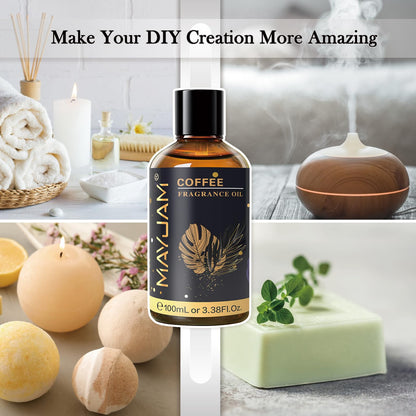 MAYJAM Coffee Fragrance Oil 100ML | Glass Dropper | Diffusers & DIY