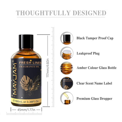 MAYJAM Fresh Linen Fragrance Oil – 100ml Diffuser Essential Oil