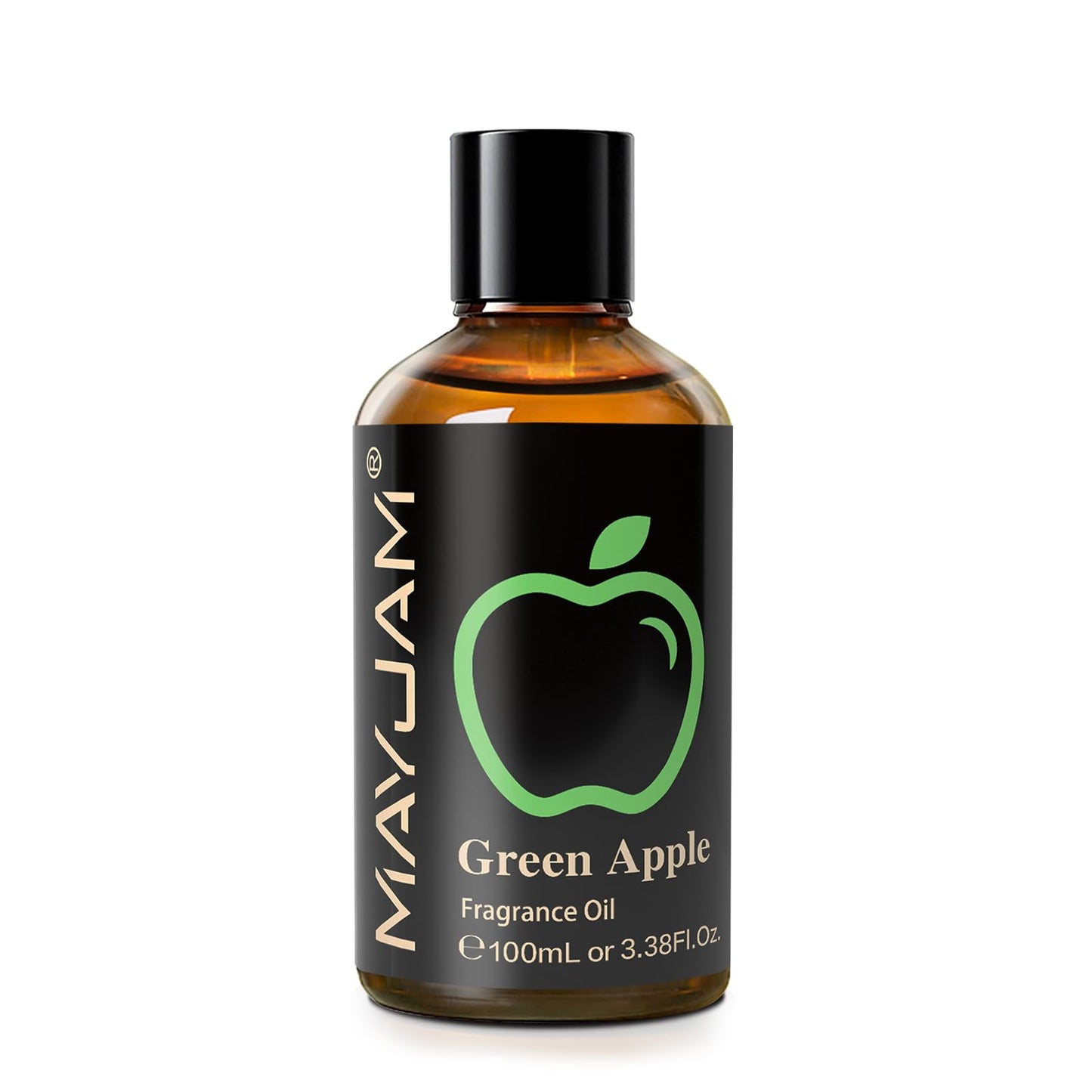 MAYJAM Green Apple Fragrance Oil – 3.38 fl oz (100 mL) with Glass Dropper for Diffusers, Soap & Candle Making