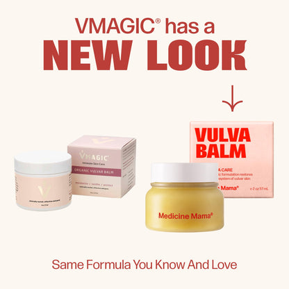 VMAGIC Organic Vulva Balm by Medicine Mama’s Apothecary – Hormone-Free Vaginal Moisturizer (6x2 oz)