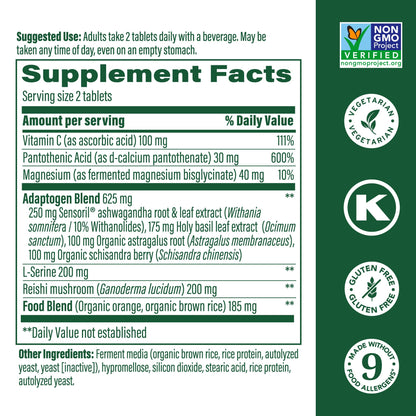 MegaFood Adrenal Strength – Adrenal Support with Sensoril Ashwagandha, Vitamin C, Magnesium Glycinate (Vegetarian, 90 Tablets)