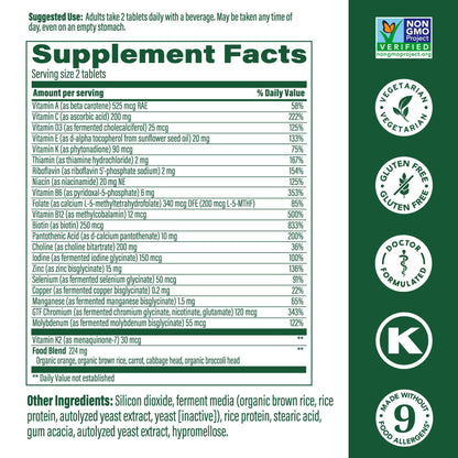 MegaFood Men's 40+ Advanced Multivitamin – Doctor Formulated, Real Food, 60 Tabs