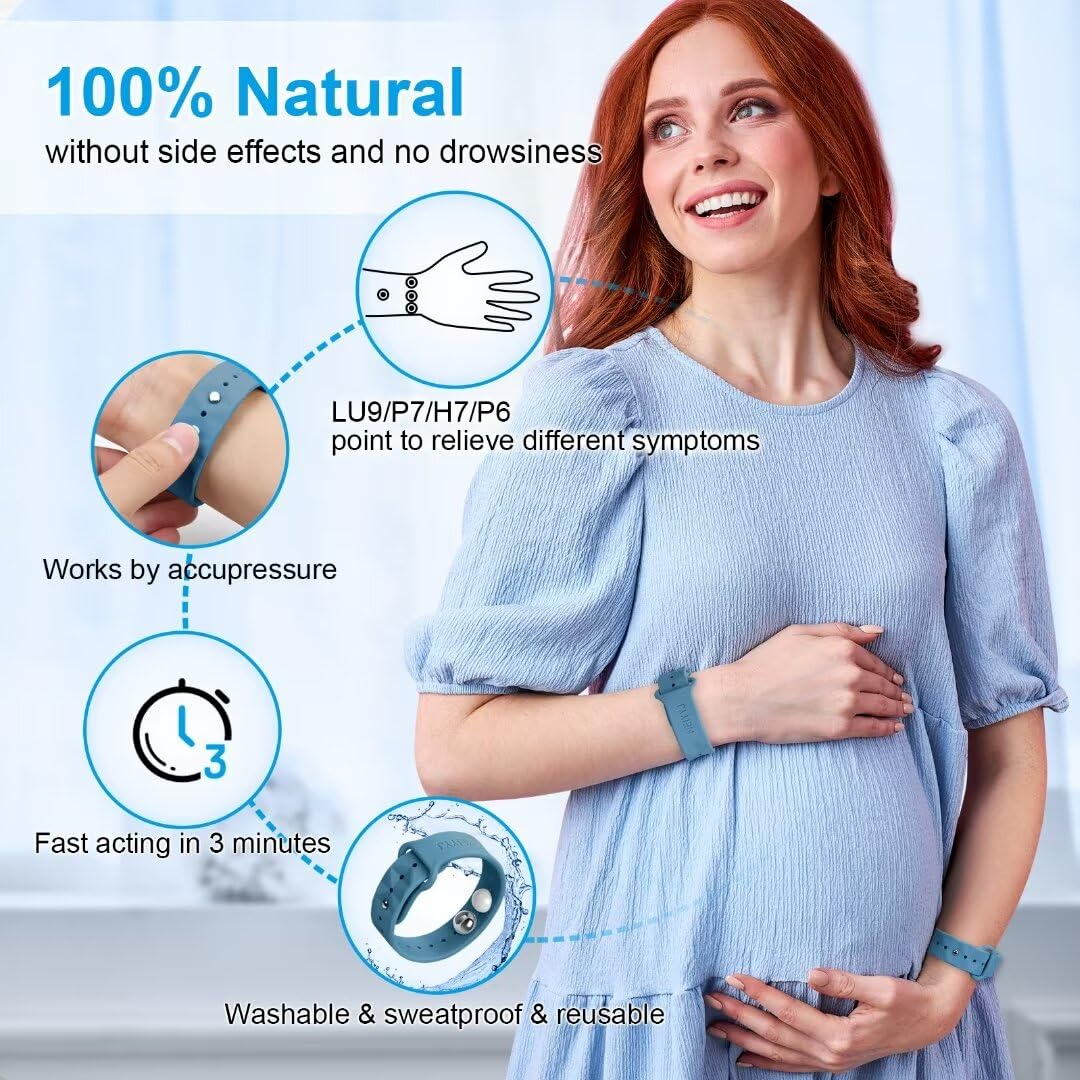 MEIYYJ Morning Sickness Relief Wristbands – Motion Sickness Bands for Travel