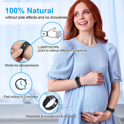 MEIYYJ Motion Sickness Bands – Sea Wristbands for Travel (Adults & Kids)