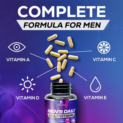 Multivitamin for Men – Immune Health Support | 120 Capsules | Non-GMO