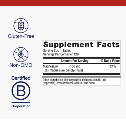 Metagenics Magnesium Glycinate | Highly Absorbable Magnesium - Sleep, Stress & Muscle Support (120 Tablets)