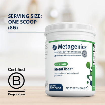Metagenics MetaFiber 6 g Dietary Fiber – GI Regularity & Constipation Relief | 10.72 oz