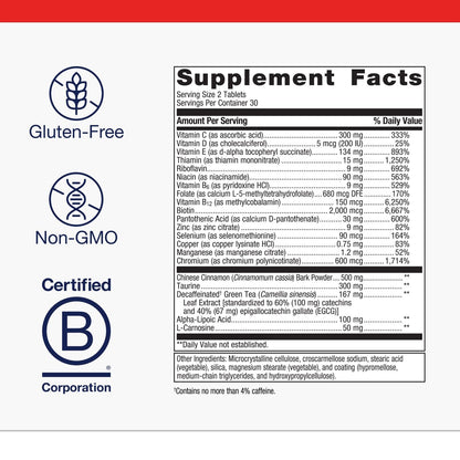 MetaGlycemX by Metagenics – 100 mg Alpha-Lipoic Acid for Carbohydrate Metabolism (60 Count) – Non-GMO & Gluten-Free