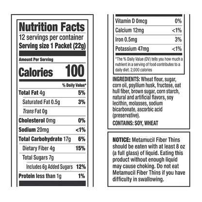 Metamucil Apple Crisp Fiber Wafers – 4g Fiber, 100 Calories
